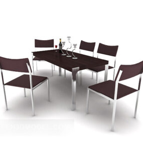 Home Modern Dining Table And Chair 3d model