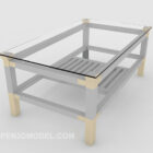 현대 투명 유리 커피 테이블 V1