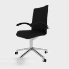 Czarne nowoczesne minimalistyczne krzesło biurowe V1
