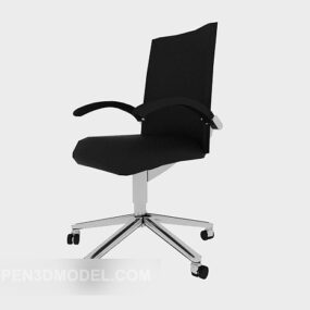 Black Modern Minimalist Office Chair V1 3d model