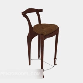 美式复古精致高脚椅3d模型