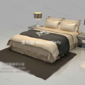 Common Modern Double Bed 3d model
