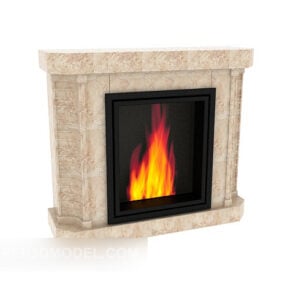 Home Decor Fireplace 3d model