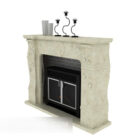 Simple home fireplace 3d model
