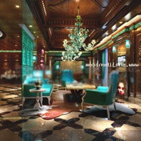 Relax Bar Club Interior 3d model