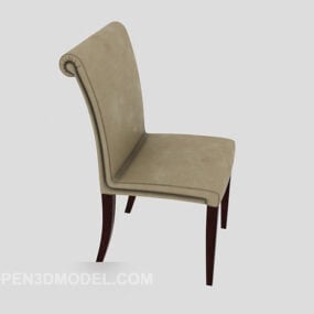 Home Simple Dining Chair Leather 3d model