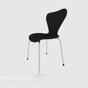 Black Back Home Lounge Chair 3d-modell