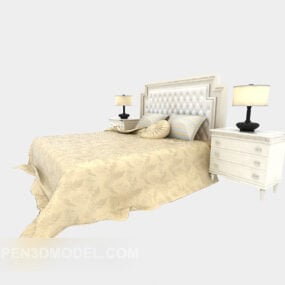 아메리칸 클래식 홈 더블 침대 3d 모델