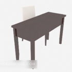 Modernt minimalistiskt skrivbord mörkt trä
