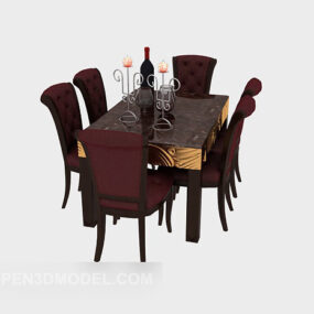 American Home Table Chair Classic 3d model