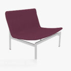 Chaise longue multijoueur en tissu violet