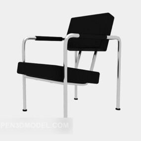 Simple Office Chair Black Color 3d model