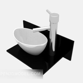 Simple Washbasin Minimalist 3d model