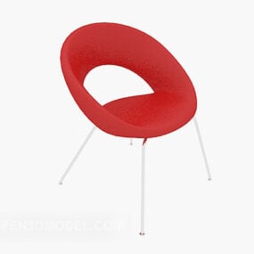 Modern Red Lounge Chair V1 3d model