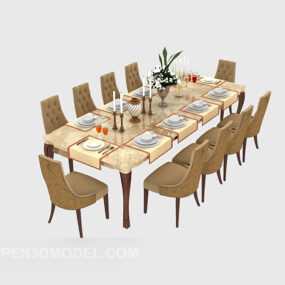 Śródziemnomorski stół do jadalni Model 3D