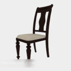 Krzesło do jadalni z litego ciemnego drewna