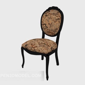 European Retro Dining Chair 3d model