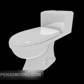 Badkamer Toilet Wit Keramiek 3D-model