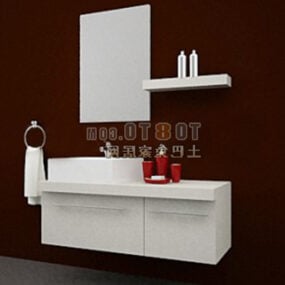 Modern White Wash Basin 3d model