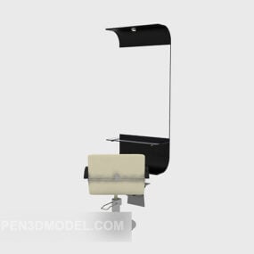 Barber Shop Chairs Table Furniture 3d model