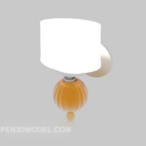 Lampada da parete con paralume bianco modello 3d