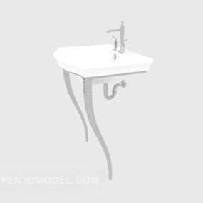 Lavabo de baño modelo 3d europeo