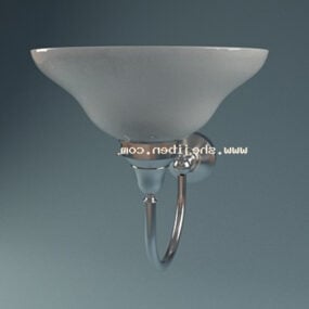 Elegante wandlamp witte kap 3D-model