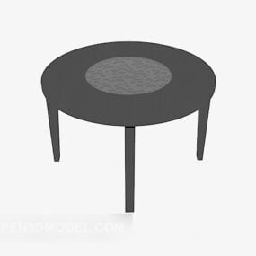 Table basse en bois massif couleur gris modèle 3D