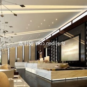 वीआईपी रिसेप्शन रूम होटल इंटीरियर 3डी मॉडल