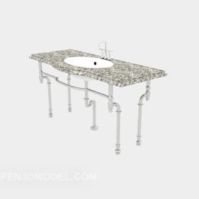 带衣架的现代马桶坐浴盆3d模型