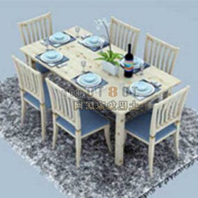 Table Chair Furniture 3d model