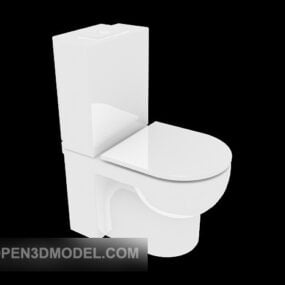Badrum Toalett Vit Enhet 3d-modell