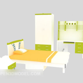 3D-Modell der Kinderzimmermöbelkollektion