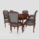 European Solid Wood Dinning Table Chair