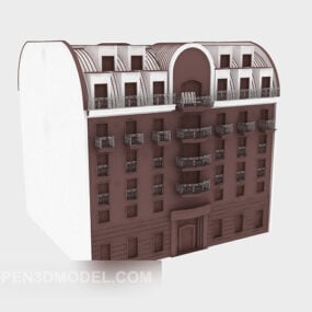 Outdoor Hotel Building European Style 3d model