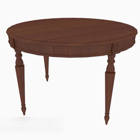 European Round Table Antique Design 3d model