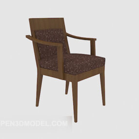 כיסא ביתי עץ דגם 3D