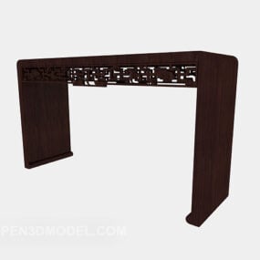 Čínská dřevěná stolička Carving 3D model