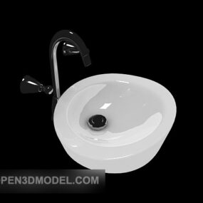 Model 3D umywalki ceramicznej