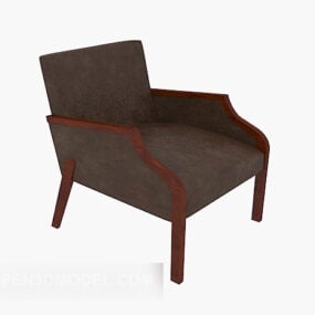 Modern Solid Wood Chair V1 3d model