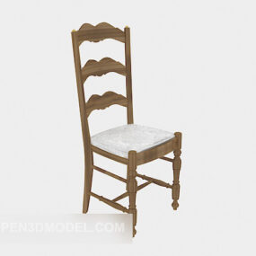 Modern Wooden Solid Chair 3d model