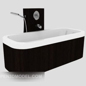 Modelo 3D de banheira preta moderna