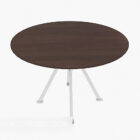 Massief houten ronde salontafel V1
