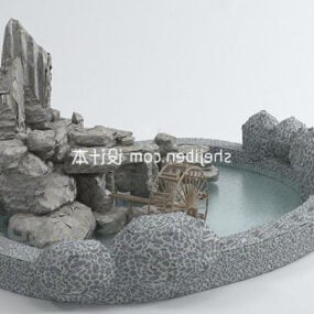 Alien Mountain Landscape 3d model