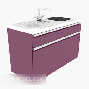 Kitchen washbasin cabinet 3d model