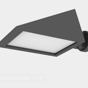 Model 3d Pemasangan Dinding Lampu Sorot Hitam