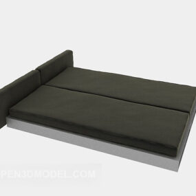 Double Bed Grey Color 3D-malli