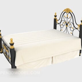 आयरन सिंगल बेड फर्नीचर 3डी मॉडल