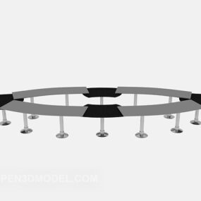 丸い大きなコーヒーテーブルの3Dモデル