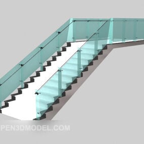 ग्लास सीढ़ी संरचना 3डी मॉडल
